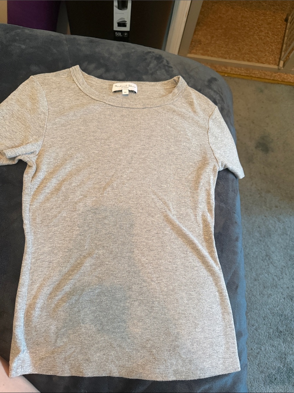 Michael stars Rico short  Sleeve Knit Top - Gray size XS wore once